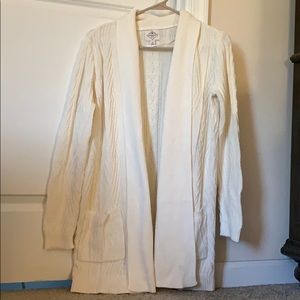 Cream open cardigan NWOT size M